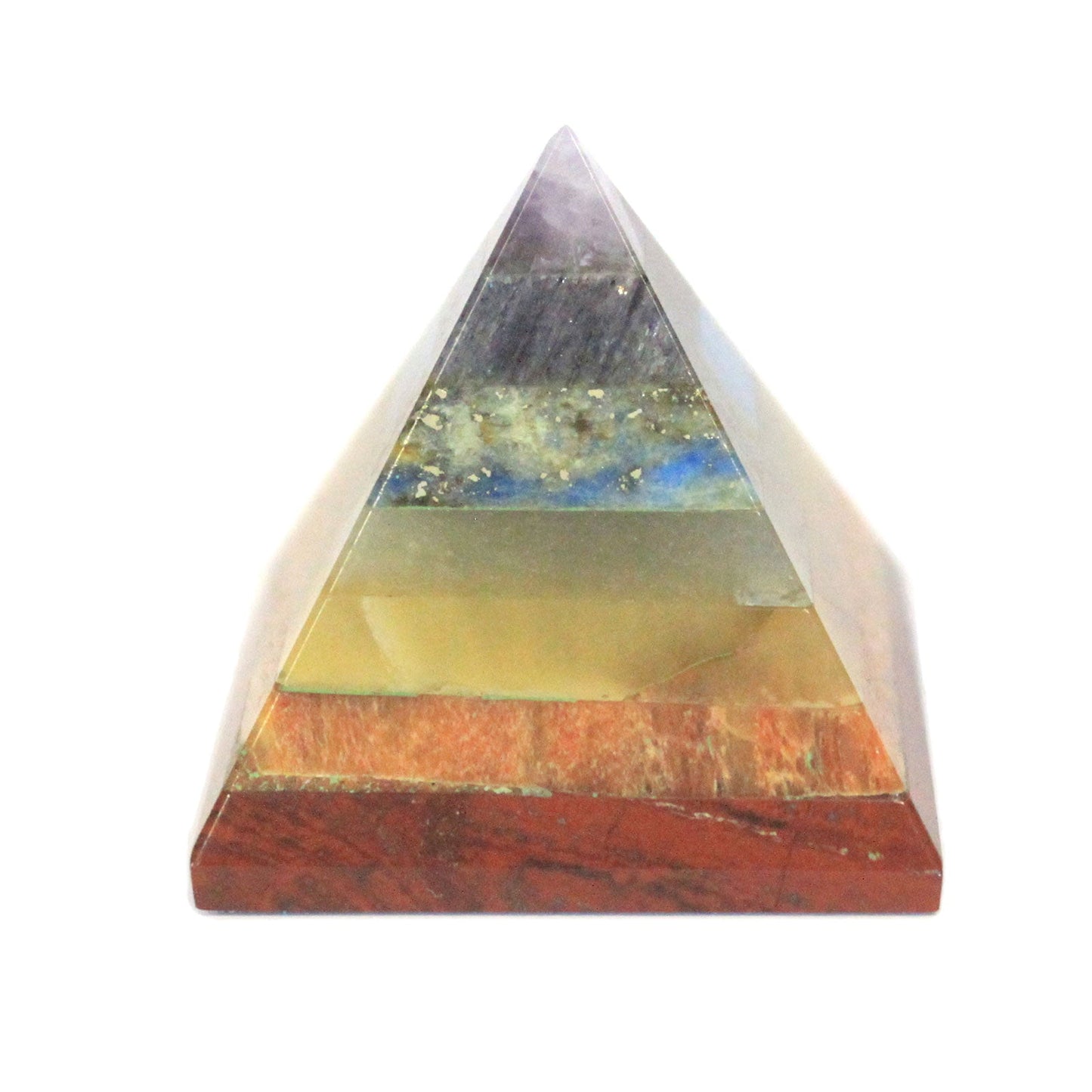 Chakra Pyramid 30-35mm Bonded Chakra Stones Soul Inspired