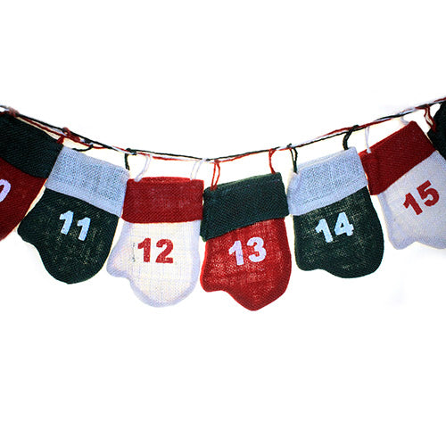 Eco Friendly Jute Advent Calendars Advent Calendar Soul Inspired Elf Mittens