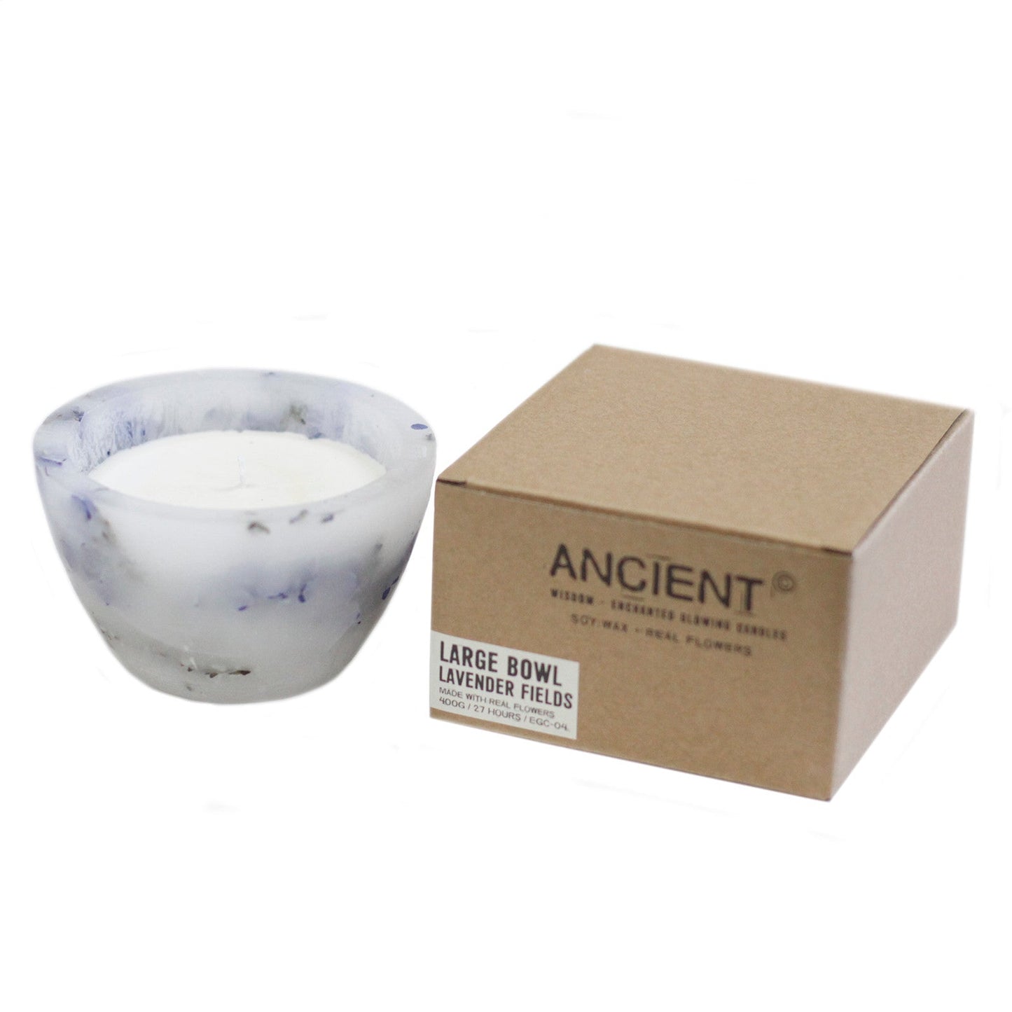 Enchanted Glowing Candles Candles Ancient Wisdom Large Bowl- Lavender
