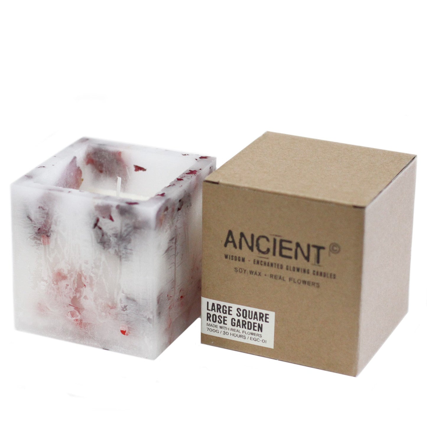 Enchanted Glowing Candles Candles Ancient Wisdom Large Square- Rose