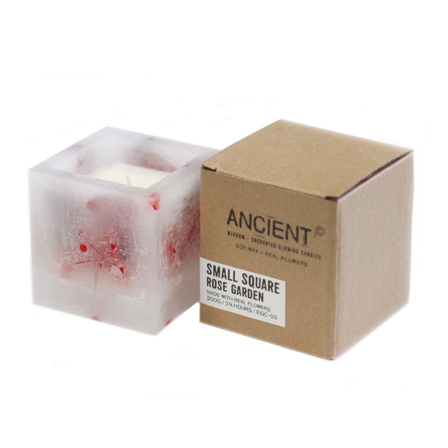 Enchanted Glowing Candles Candles Ancient Wisdom Small Square- Rose