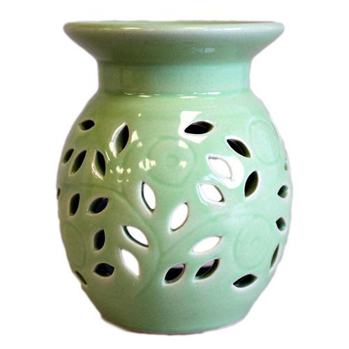 Floral Oil Burner Oil Burner Soul Inspired Lime