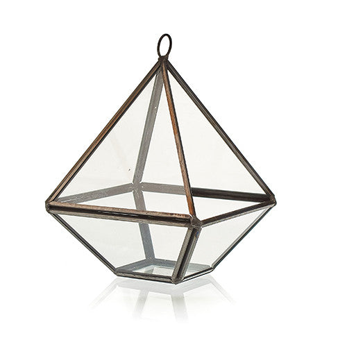 Glass & Brass Terrariums Terrariums Soul Inspired Small Diamond