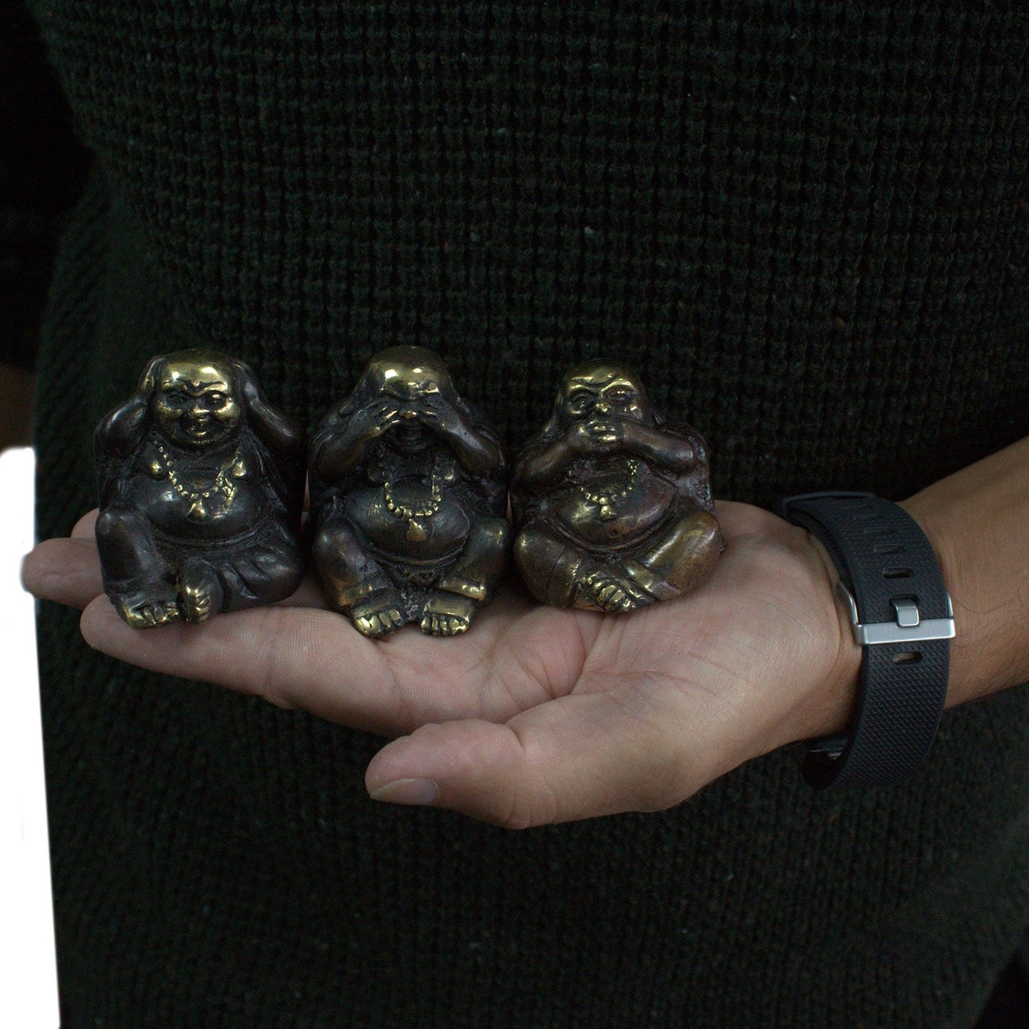 Hear No Evil Set of 3 Brass Fengshui Soul Inspired