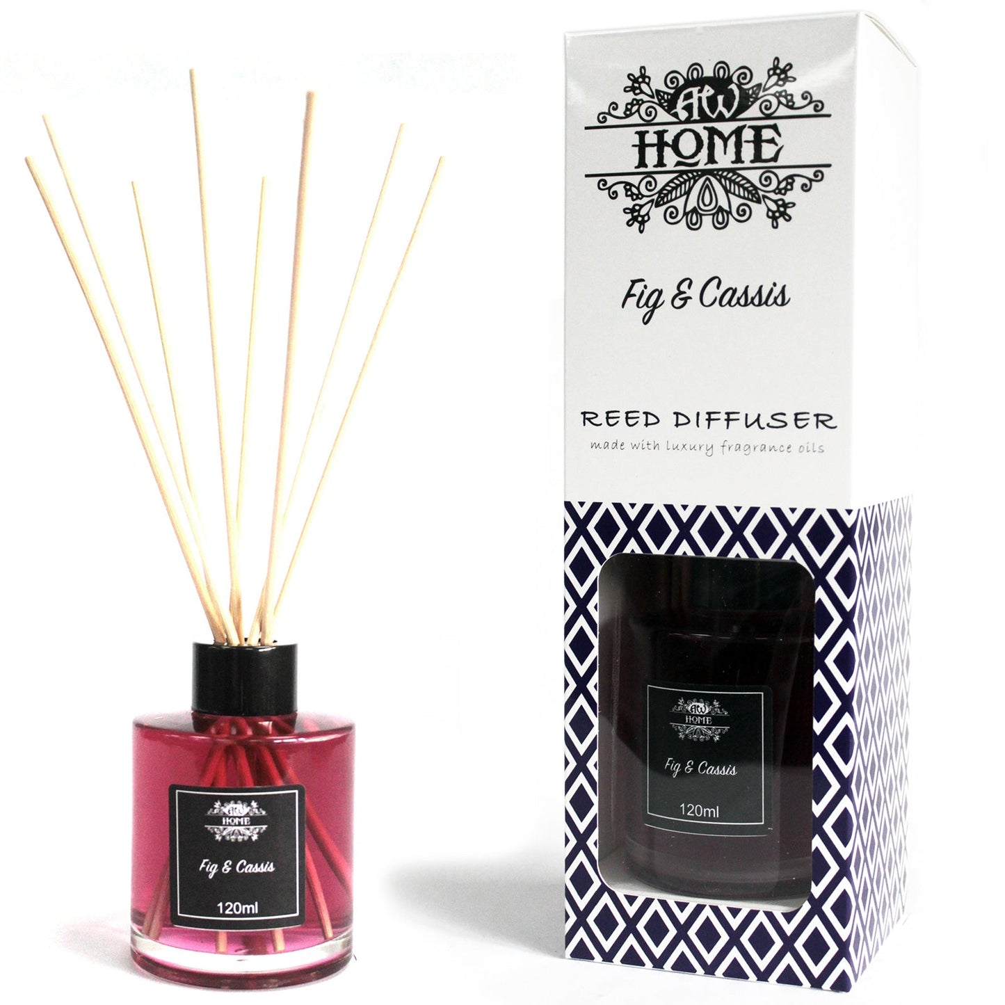 Home Fragrance Reed Diffuser - Various Fragrances - 120ml Home Fragrance Reed Diffusers - 120ml Soul Inspired Fig & Cassis