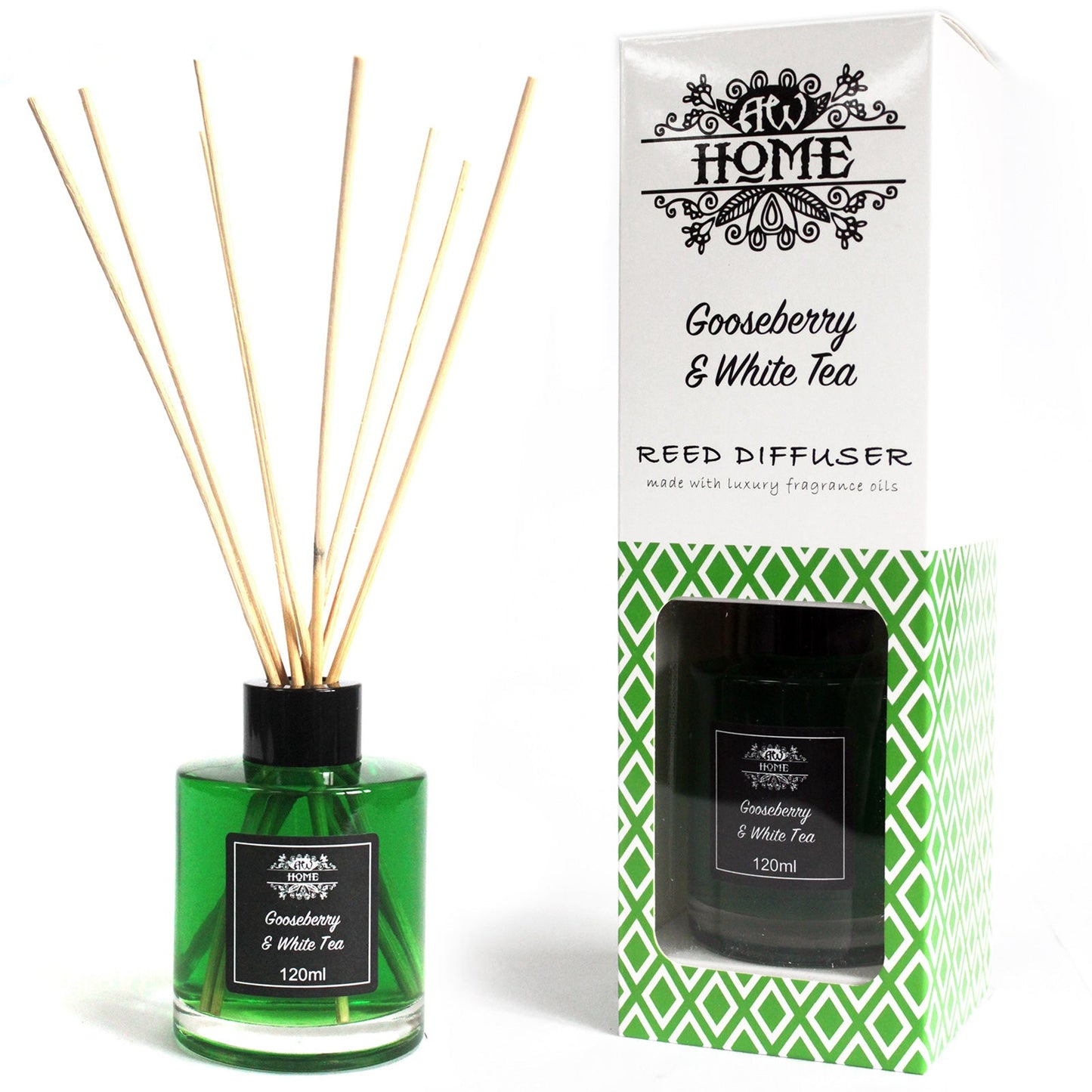 Home Fragrance Reed Diffuser - Various Fragrances - 120ml Home Fragrance Reed Diffusers - 120ml Soul Inspired Gooseberry & White Tea