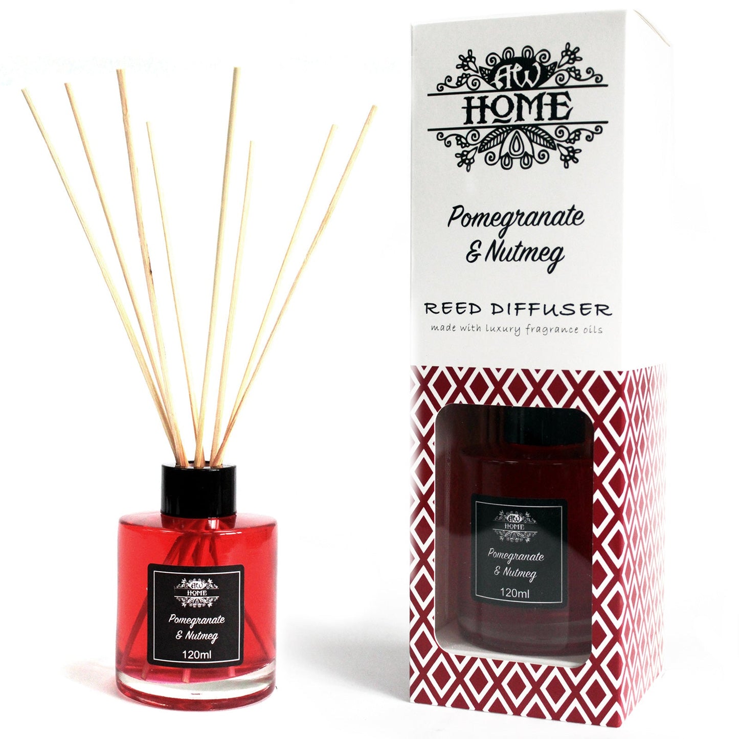 Home Fragrance Reed Diffuser - Various Fragrances - 120ml Home Fragrance Reed Diffusers - 120ml Soul Inspired Pomegranate & Nutmeg