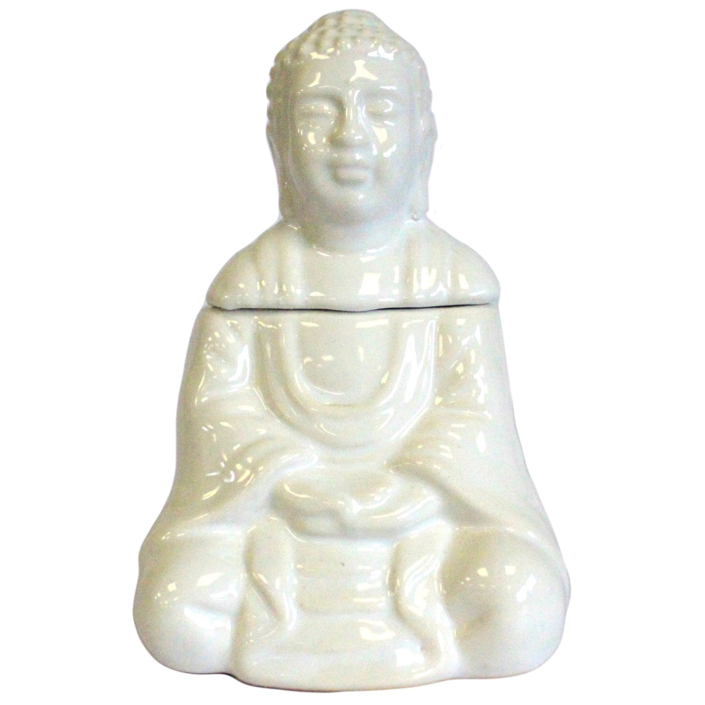 Large Sitting Buddha Oil Burner Buddha Oil Burner Soul Inspired Black