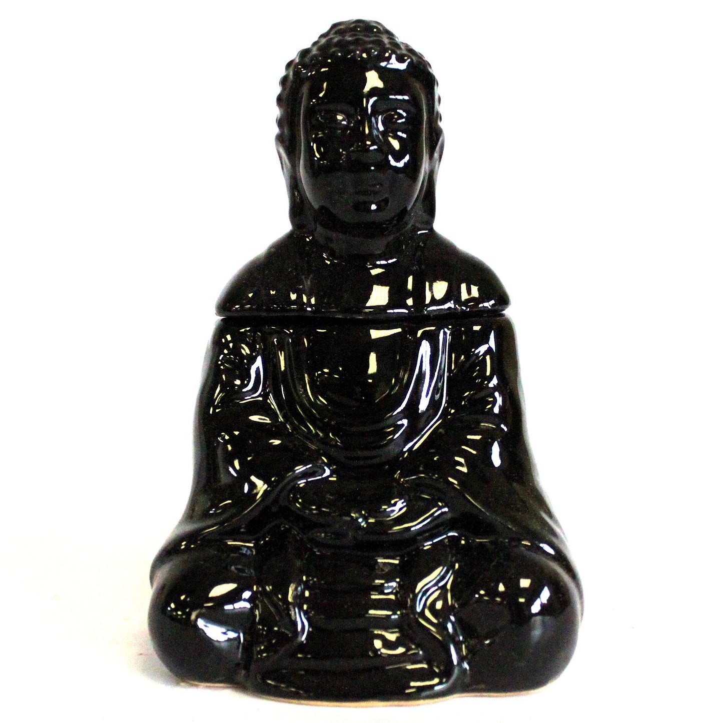 Large Sitting Buddha Oil Burner Buddha Oil Burner Soul Inspired White