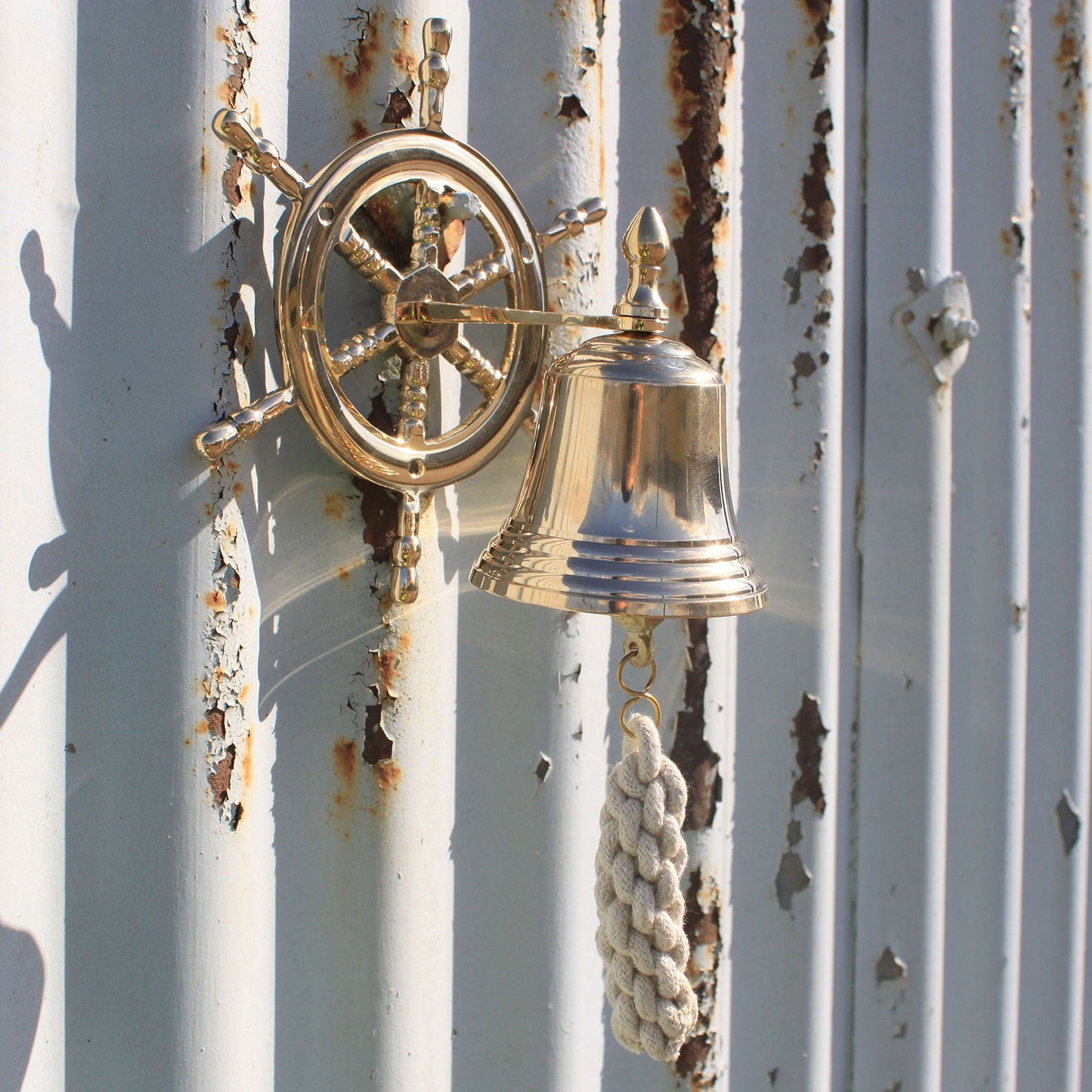 Large Vintage Brass Bells Vintage Brass Bells Soul Inspired Ships Wheel