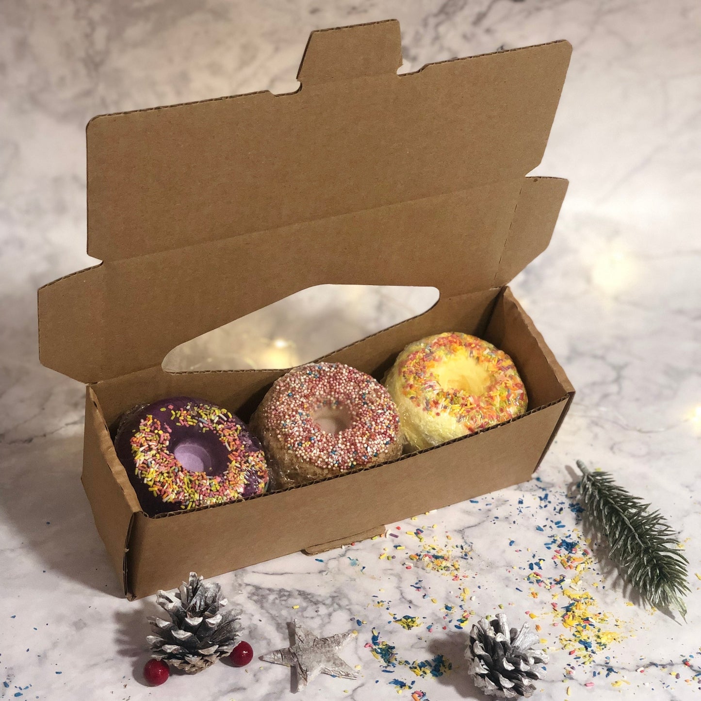 Set Of 3 Donut Bath Bombs Gift Set Bath Bomb Ancient Wisdom