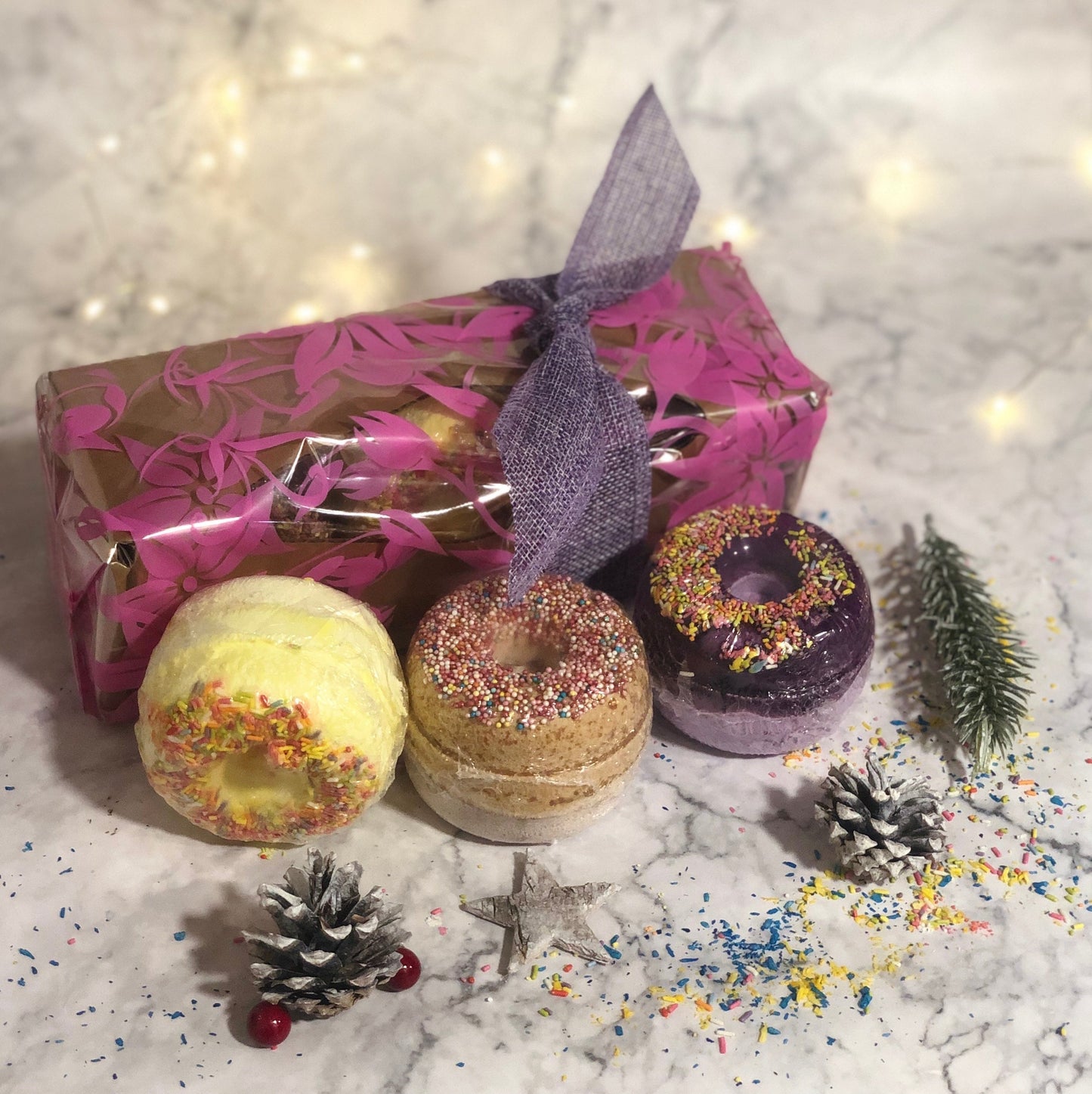 Set Of 3 Donut Bath Bombs Gift Set Bath Bomb Ancient Wisdom Set 2