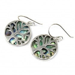 Tree of Life Silver Earrings Earrings Soul Inspired Abalone