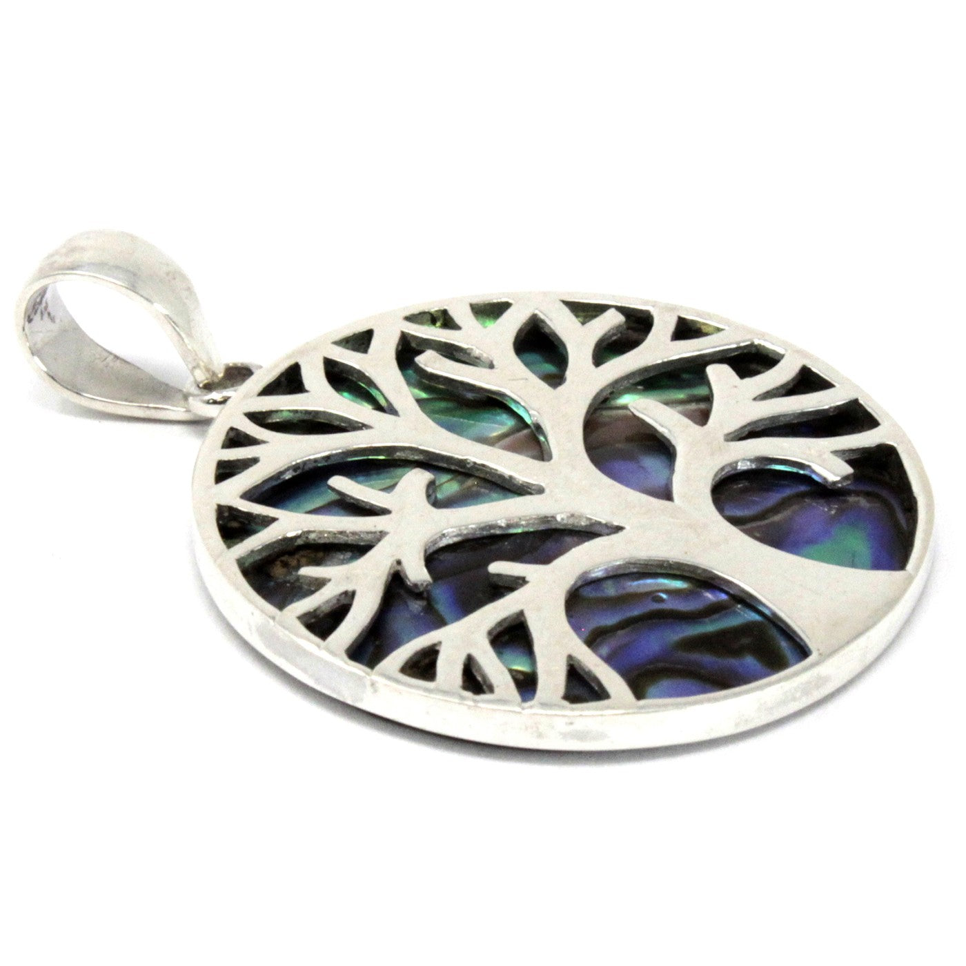 Tree of Life Silver Pendant Silver Pendant Soul Inspired 22mm Abalone