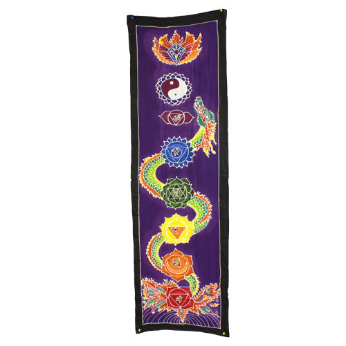 Wax Batik Wall Hangings Wax Batik Wall Hangings Soul Inspired Chakra Drop Banner - Dragon