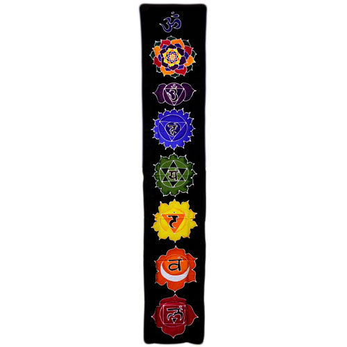 Wax Batik Wall Hangings Wax Batik Wall Hangings Soul Inspired Chakra Drop Banner - Midnight