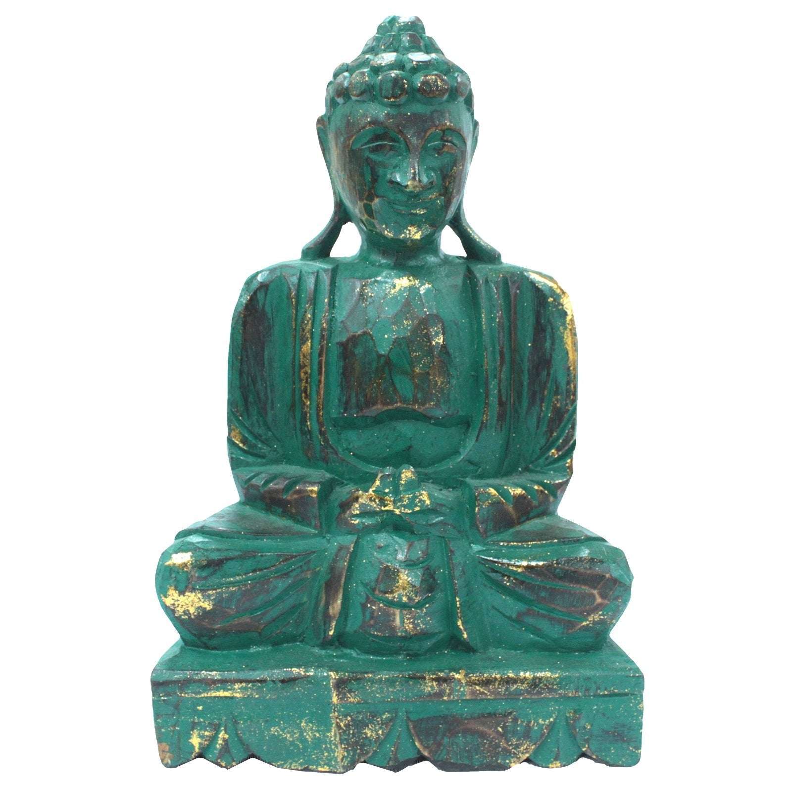 Albesia Buddha Statue Buddha Statue Soul Inspired 30cm Teal 