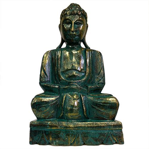 Albesia Buddha Statue Buddha Statue Soul Inspired 40cm Green 