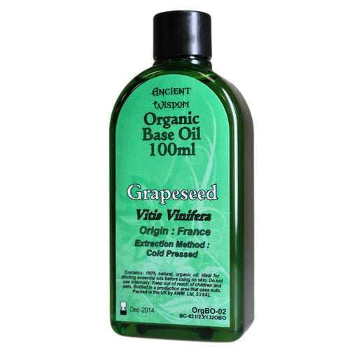 Aromatherapy Base Oils (100ml) Aromatherapy Base Oils Soul Inspired Grapeseed (Organic) 