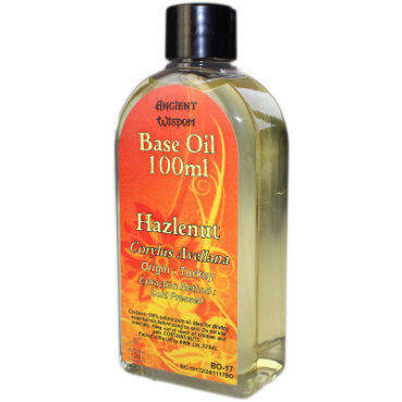 Aromatherapy Base Oils (100ml) Aromatherapy Base Oils Soul Inspired Hazelnut 