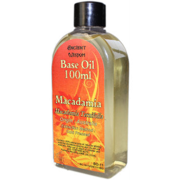 Aromatherapy Base Oils (100ml) Aromatherapy Base Oils Soul Inspired Macadamia 