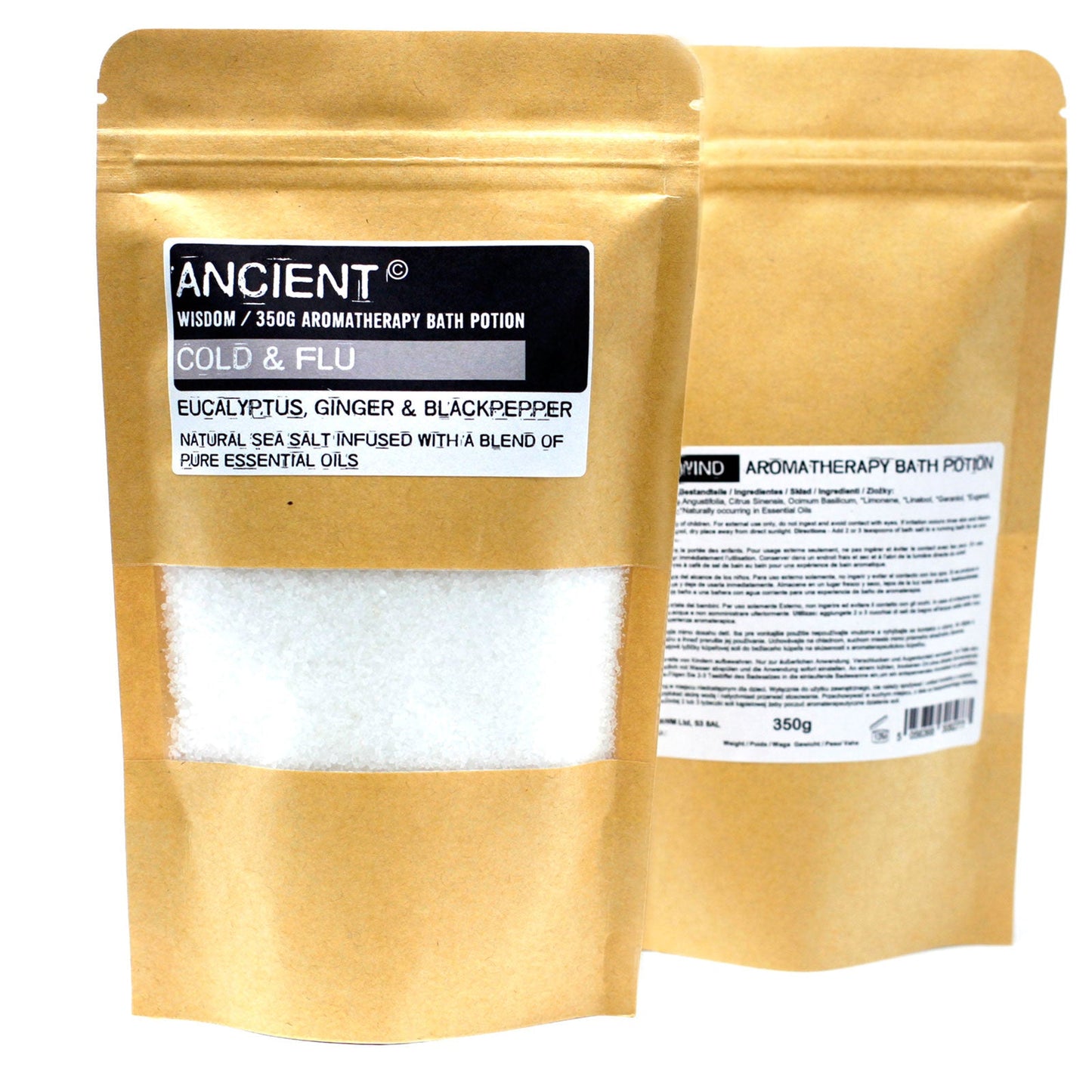 Aromatherapy Bath Potions - Bath Salts Aromatherapy Bath Potions Soul Inspired Colds & Flu - Eucalyptus, Ginger & Blackpepper 