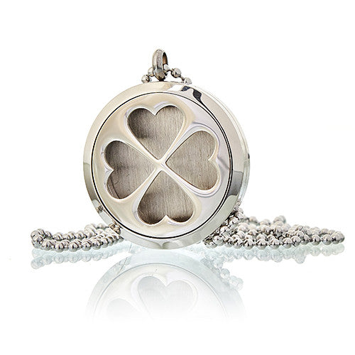Aromatherapy Diffuser Necklace Aromatherapy Diffuser Necklace Soul Inspired Four Leaf Clover 30mm 