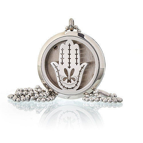 Aromatherapy Diffuser Necklace Aromatherapy Diffuser Necklace Soul Inspired Hand of Fatima 30mm 