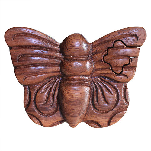 Bali Magic Puzzle Boxes - Various Designs Bali Magic Puzzle Boxes Soul Inspired Butterfly 