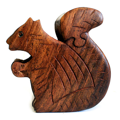 Bali Magic Puzzle Boxes - Various Designs Bali Magic Puzzle Boxes Soul Inspired Squirrel 