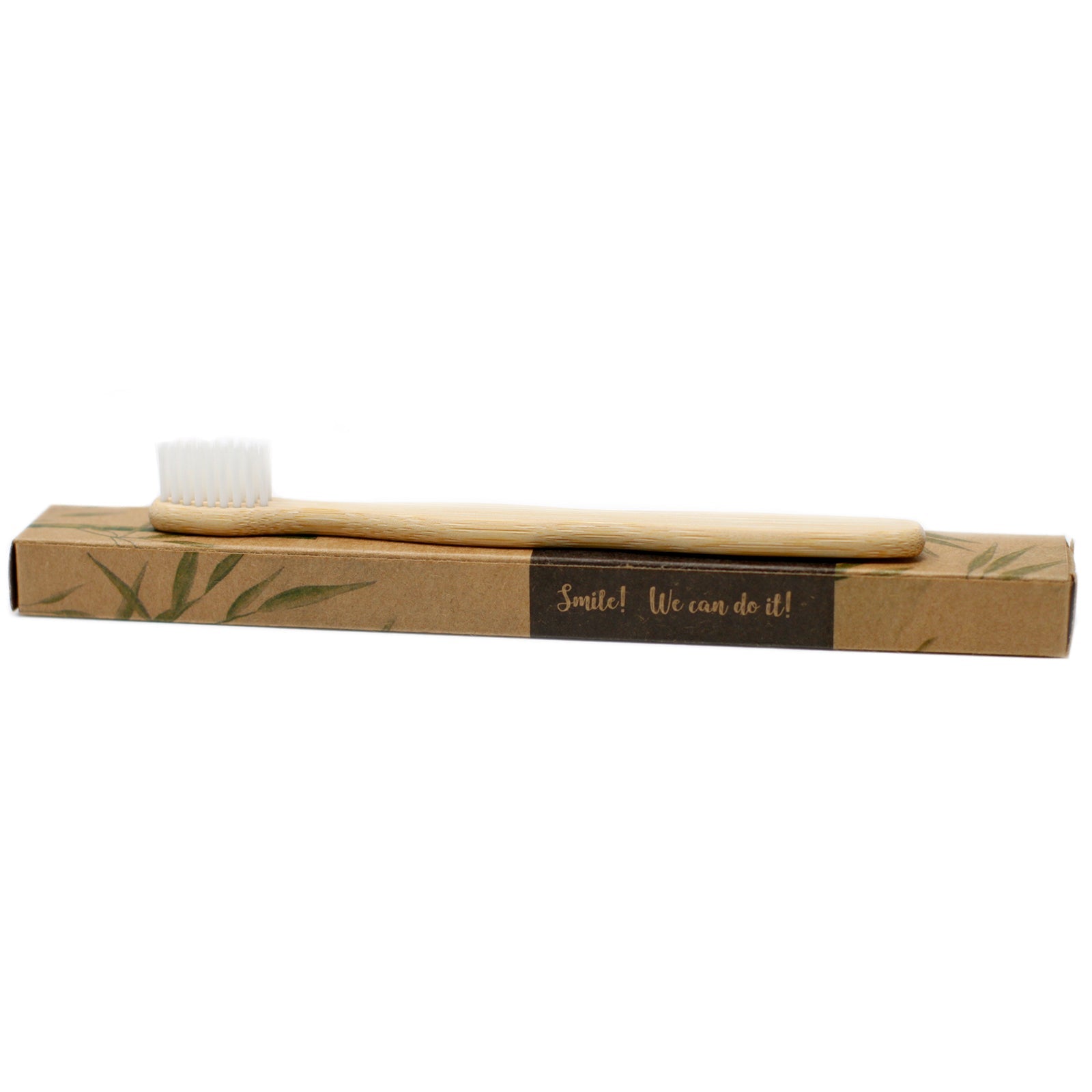 Bamboo Toothbrush - White - Family Pack of 4 Toothbrushes Ancient Wisdom 