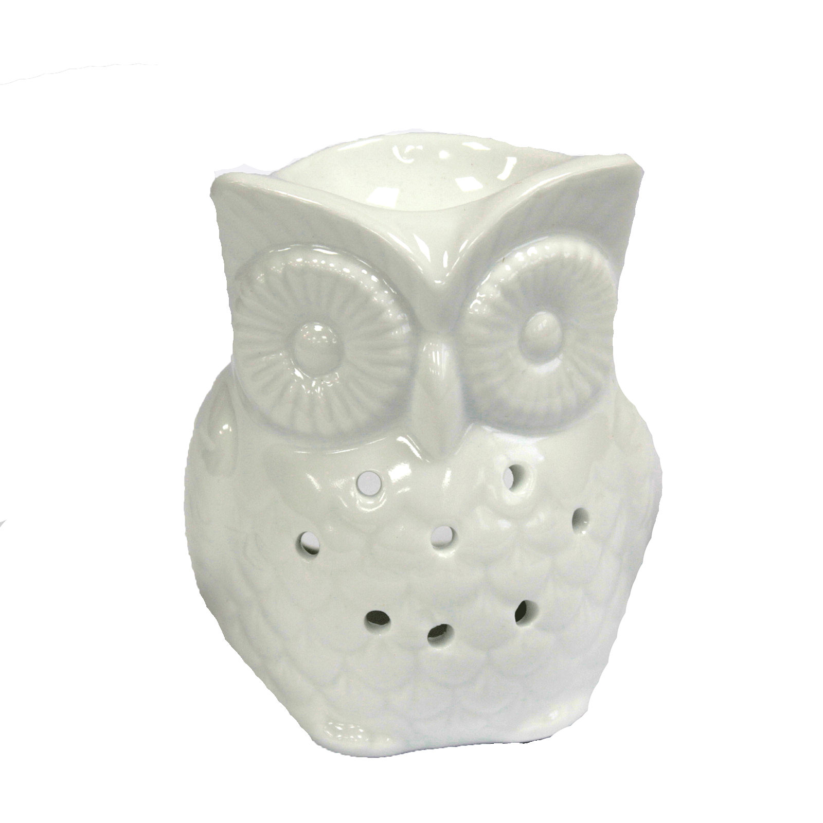 Classic White Oil Burner - Tall Owl Oil Burner Soul Inspired 