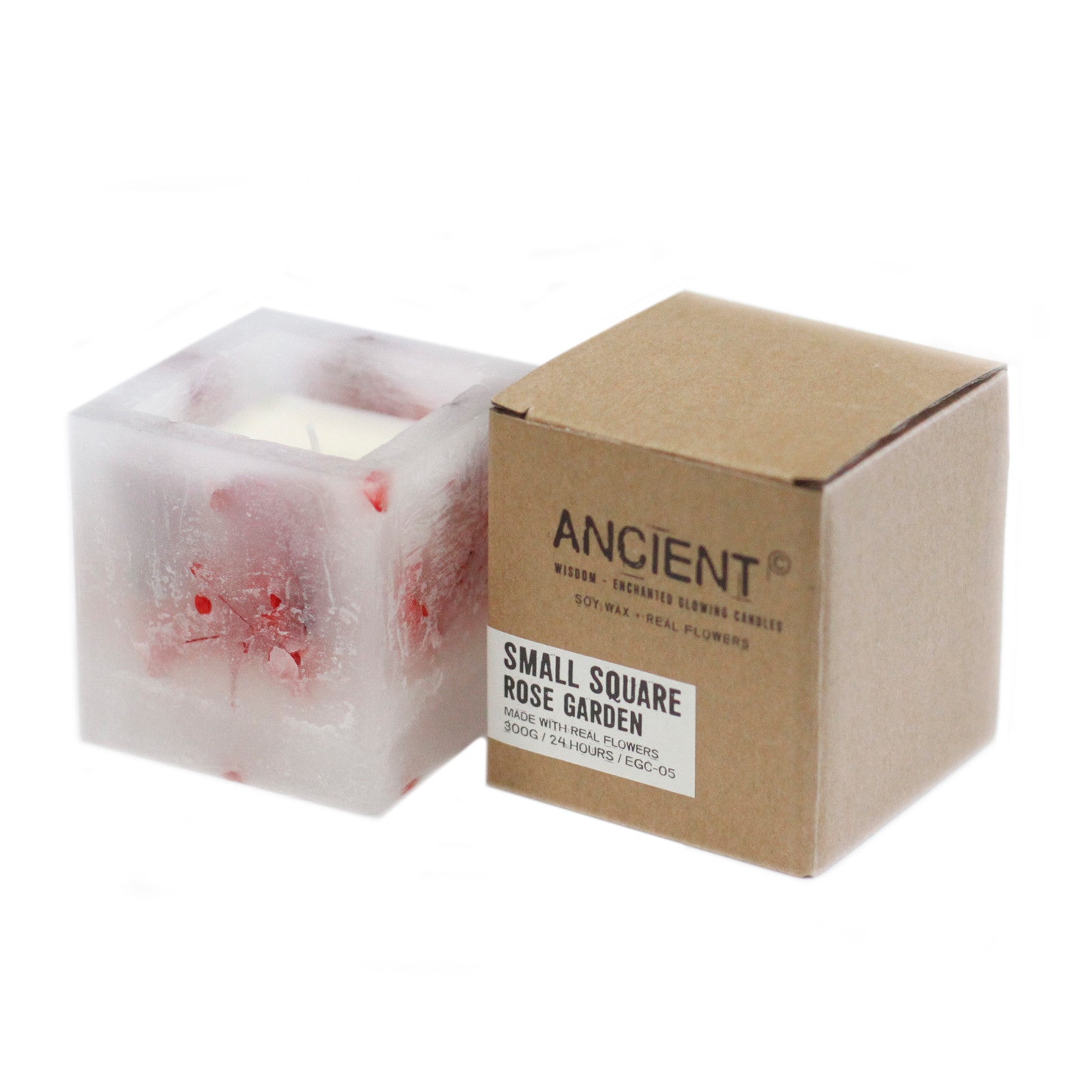 Enchanted Glowing Candles Candles Ancient Wisdom Small Square- Rose 