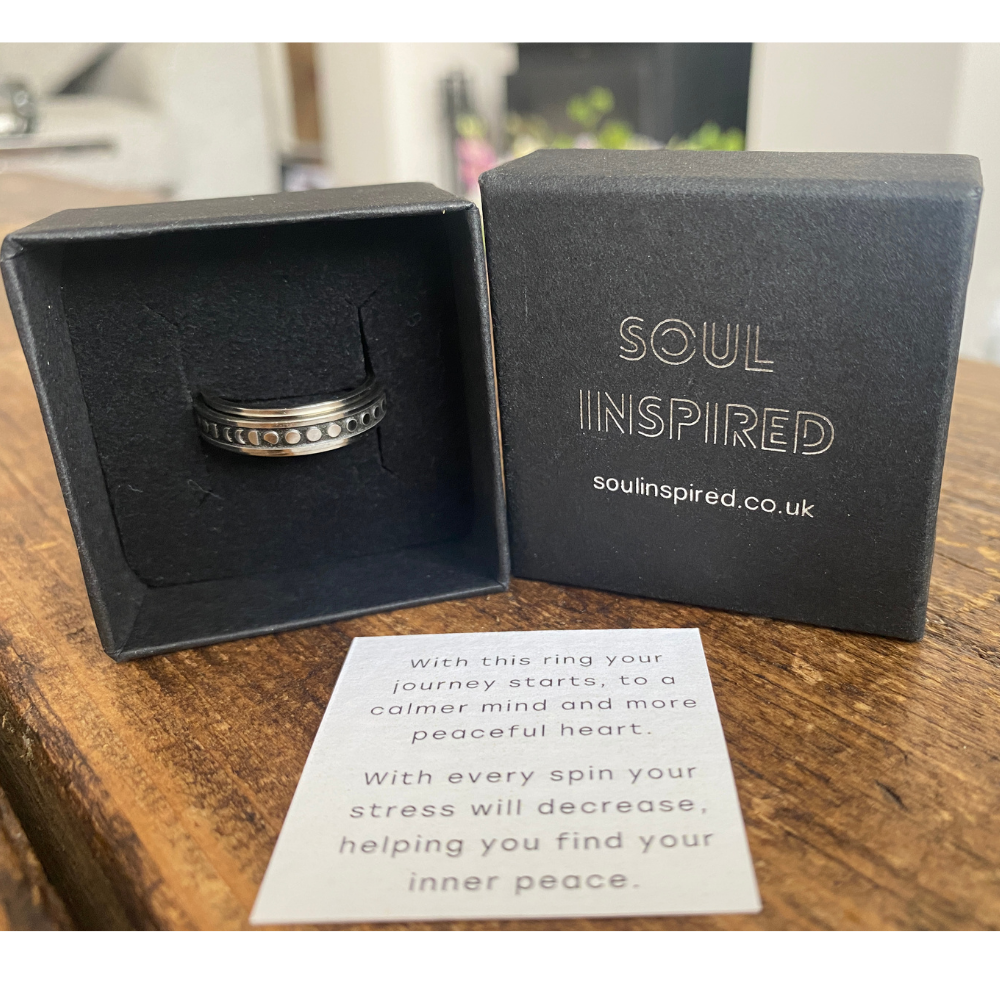 Fidget Spinner Ring for Anxiety - Block Colour Spinner Ring Soul Inspired 