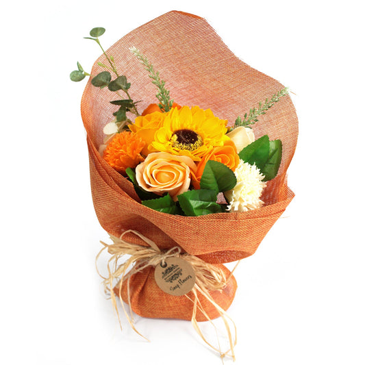 Flower Soap Bouquet - Standing Soap Flowers Soul Inspired Orange 