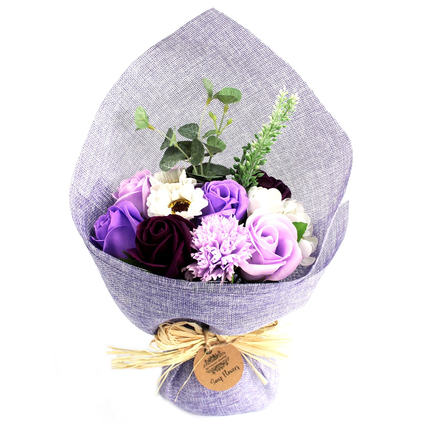 Flower Soap Bouquet - Standing Soap Flowers Soul Inspired Purple 