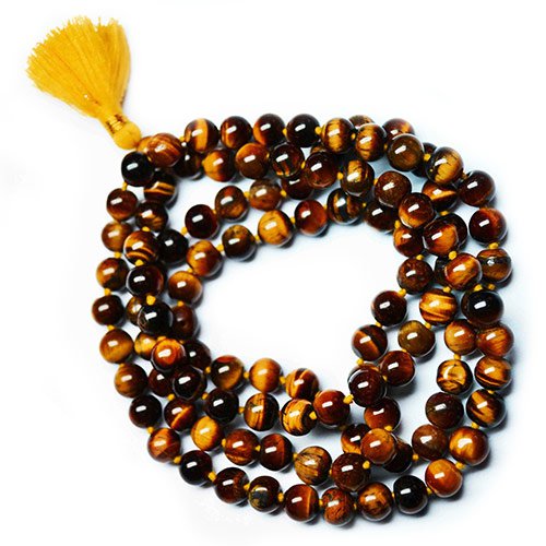 Gemstone Mala Beads Mala Beads Soul Inspired Tiger's Eye 