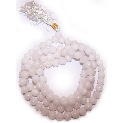 Gemstone Mala Beads Mala Beads Soul Inspired White Quartz 