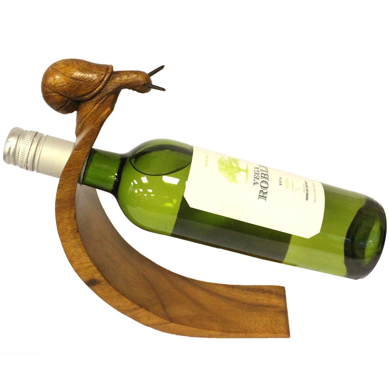 Hand Made Balance Wine Holder Suar Wood Balance Wine Holders Soul Inspired Snail 