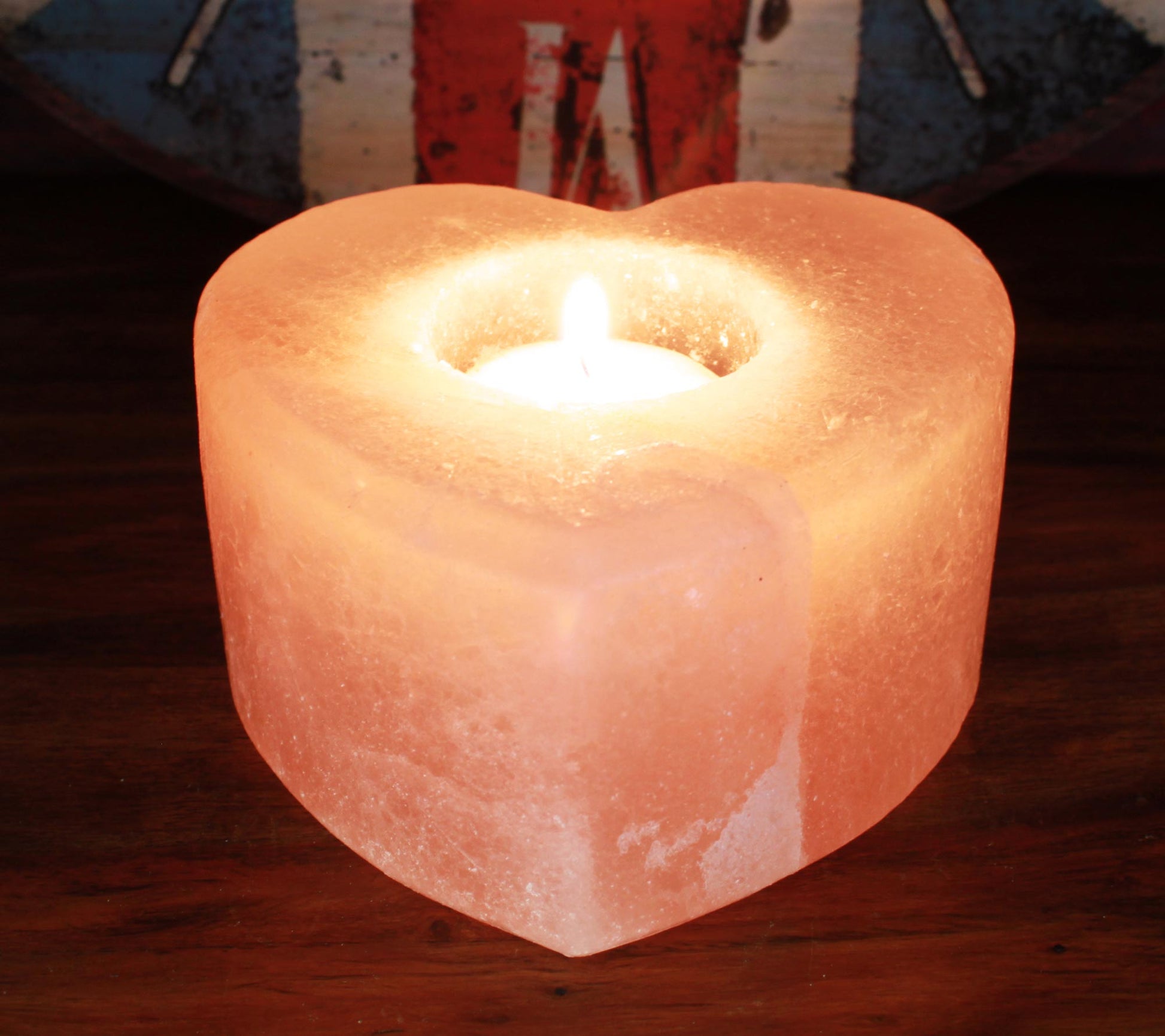 Himalayan Salt Candle Holder - Heart Himalayan Salt Lamp Soul Inspired 