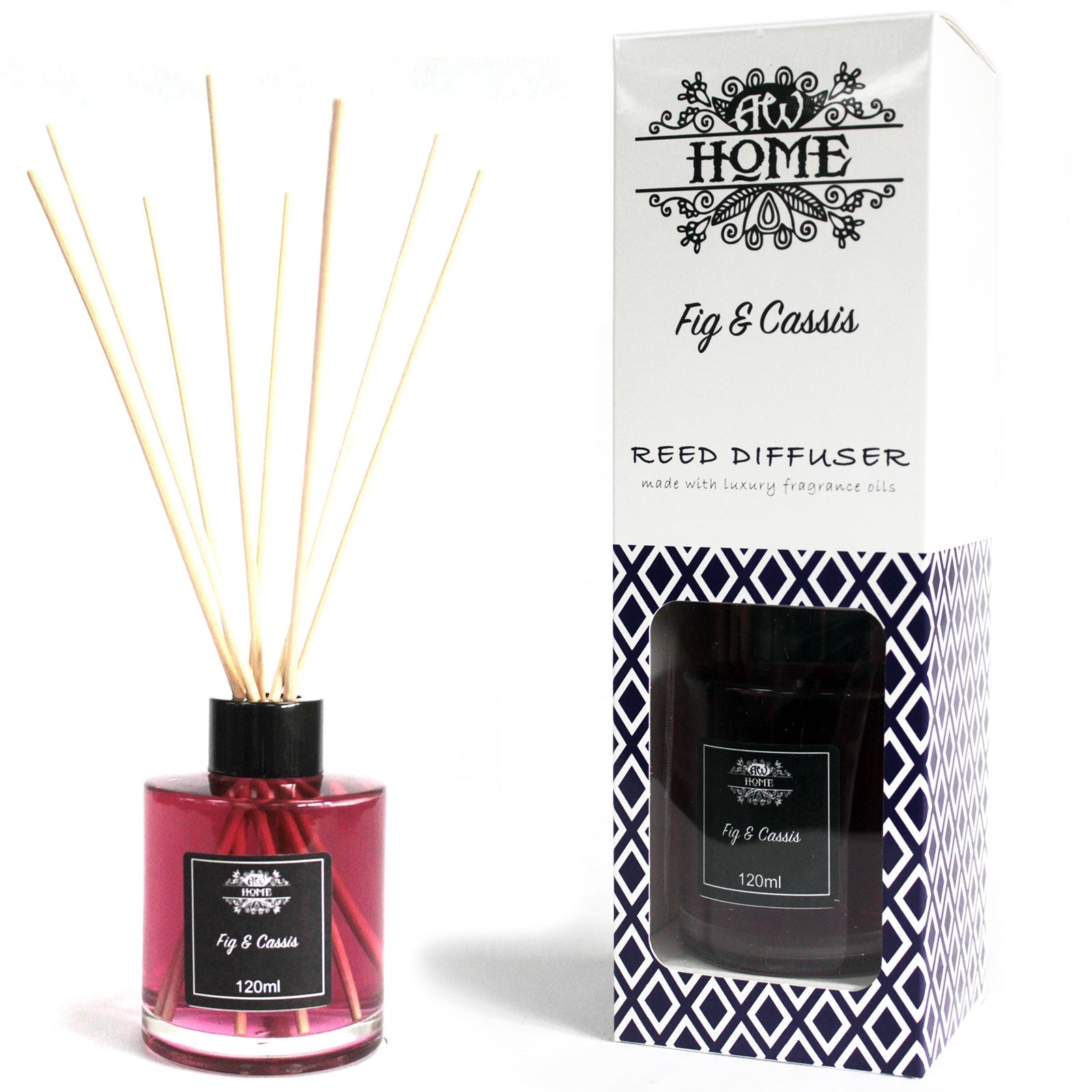 Home Fragrance Reed Diffuser - Various Fragrances - 120ml Home Fragrance Reed Diffusers - 120ml Soul Inspired Fig & Cassis 