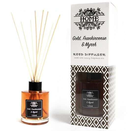 Home Fragrance Reed Diffuser - Various Fragrances - 120ml Home Fragrance Reed Diffusers - 120ml Soul Inspired Gold, Frankincense & Myrrh 