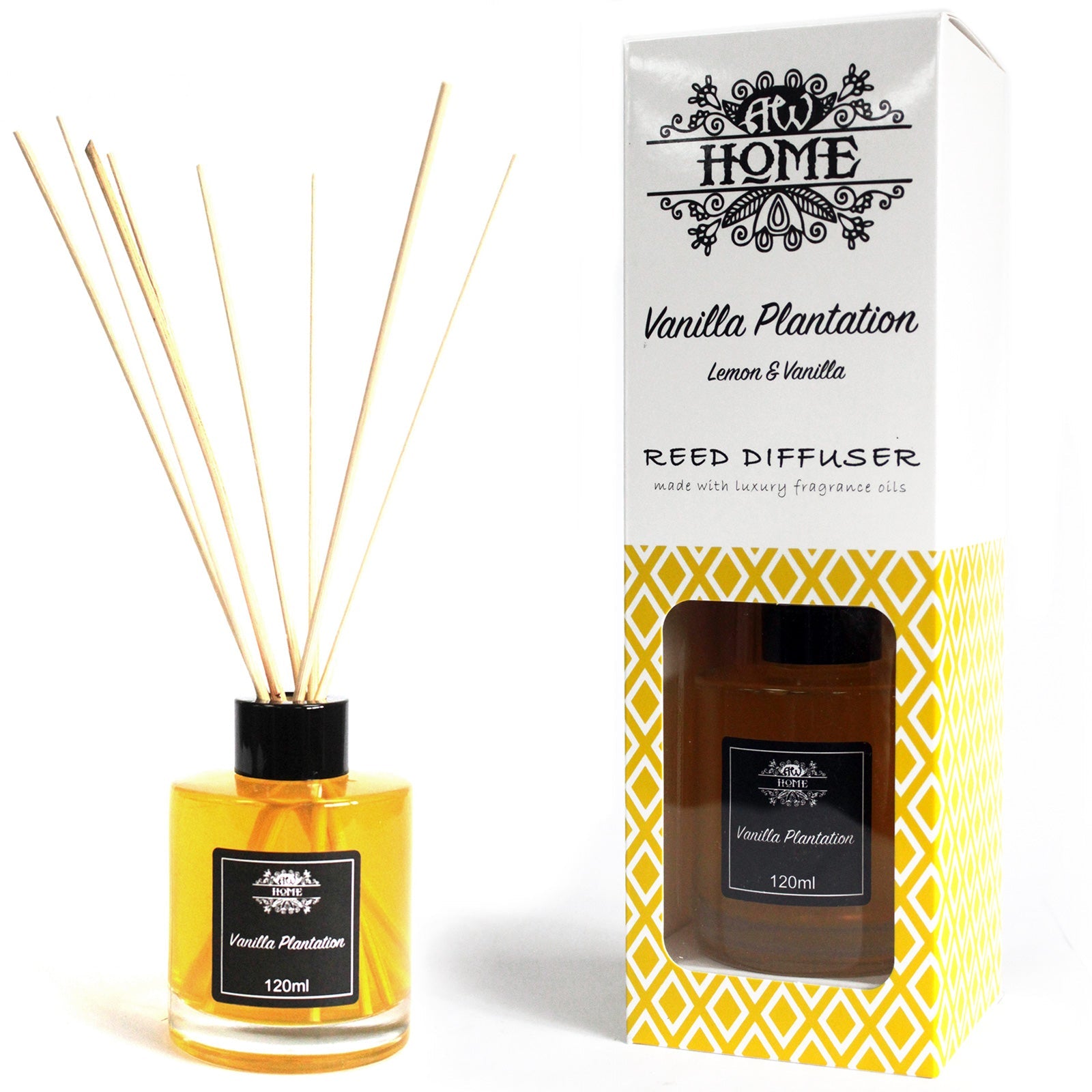 Home Fragrance Reed Diffuser - Various Fragrances - 120ml Home Fragrance Reed Diffusers - 120ml Soul Inspired Vanilla Plantation 