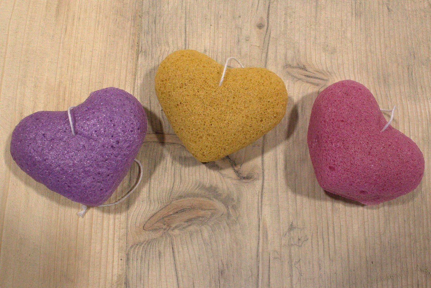 Japanese Konjac Sponge Japanese Konjac Sponges Soul Inspired Mixed Pack of 3 Heart 