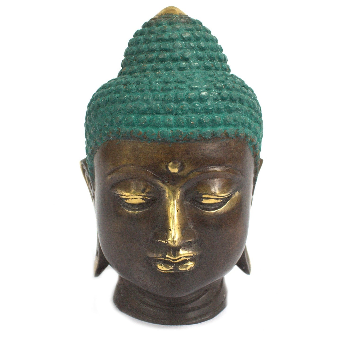 Large Classic Brass Buddha Head Brass Fengshui Soul Inspired 