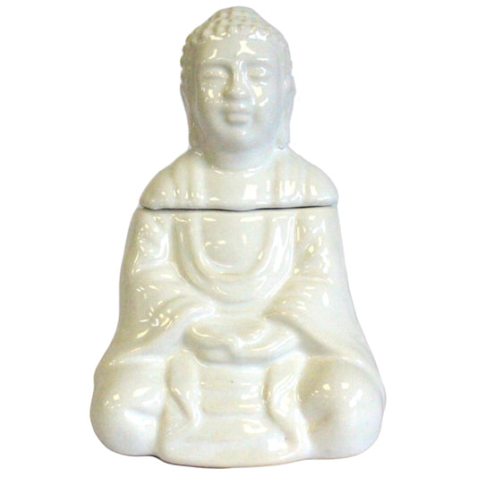 Large Sitting Buddha Oil Burner Buddha Oil Burner Soul Inspired Black 