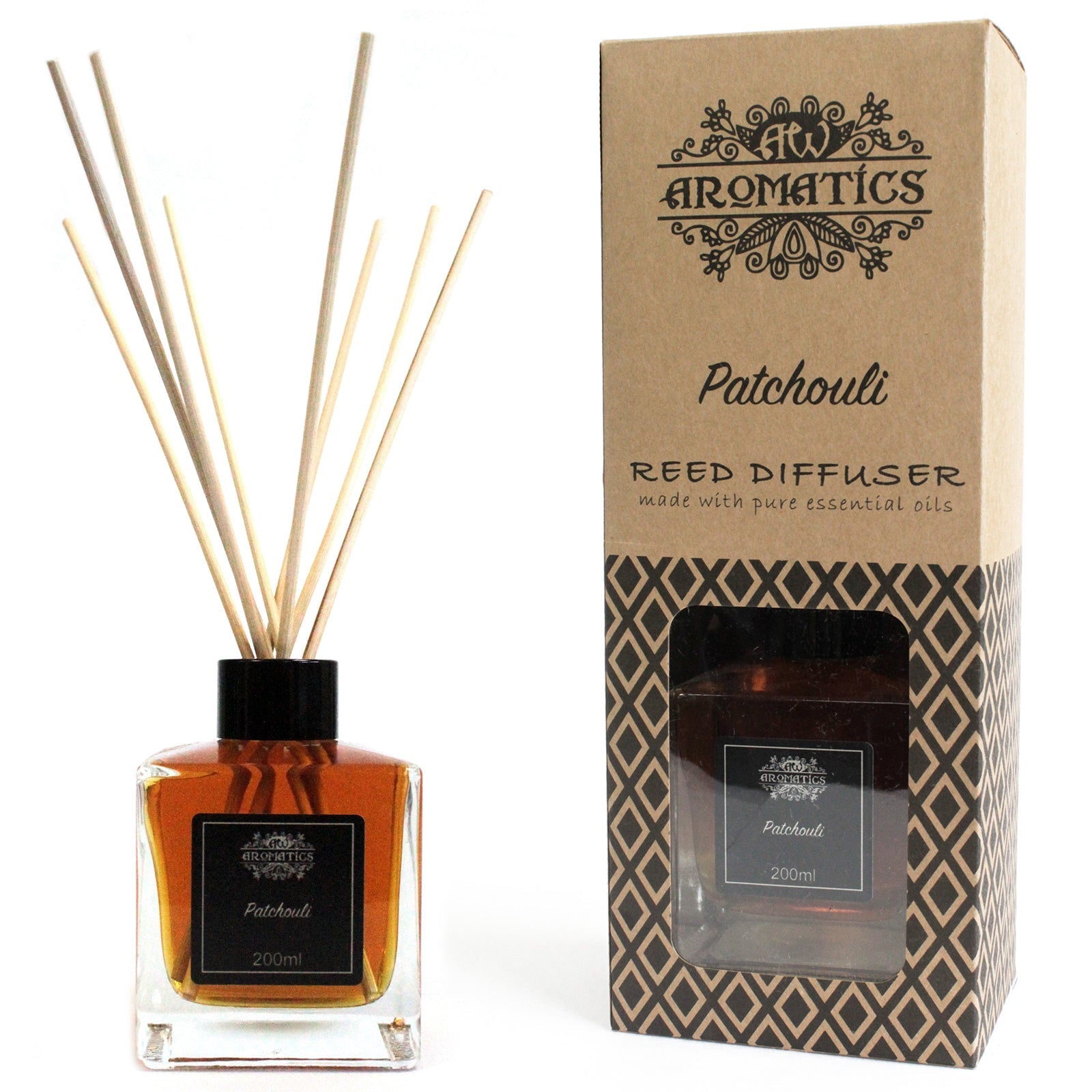 Luxury Essential Oils Reed Diffuser - Various Blends Pure Essential Oils Reed Diffusers Soul Inspired Patchouli 