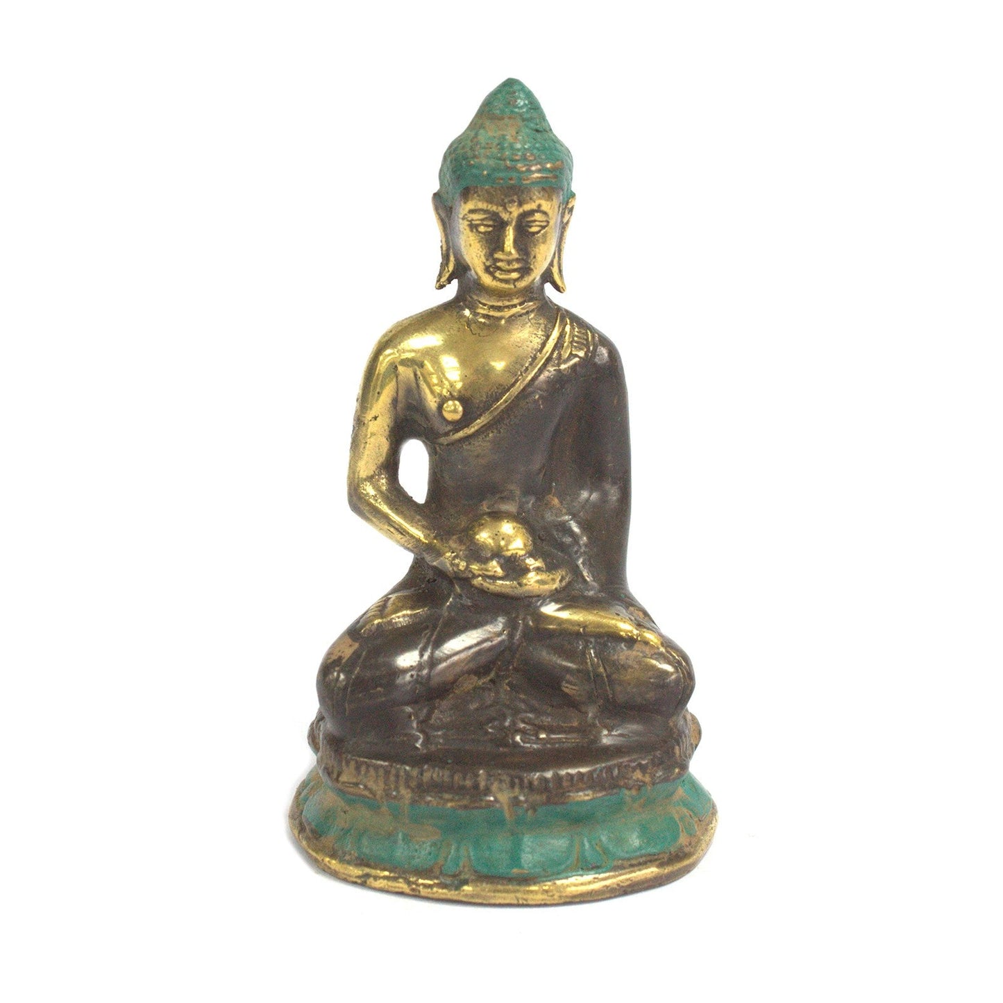 Med Meditation Sitting Buddha Brass Fengshui Soul Inspired 