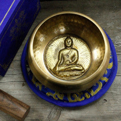 Medicine Buddha Singing Bowl Set - 10cm Singing Bowl Soul Inspired 