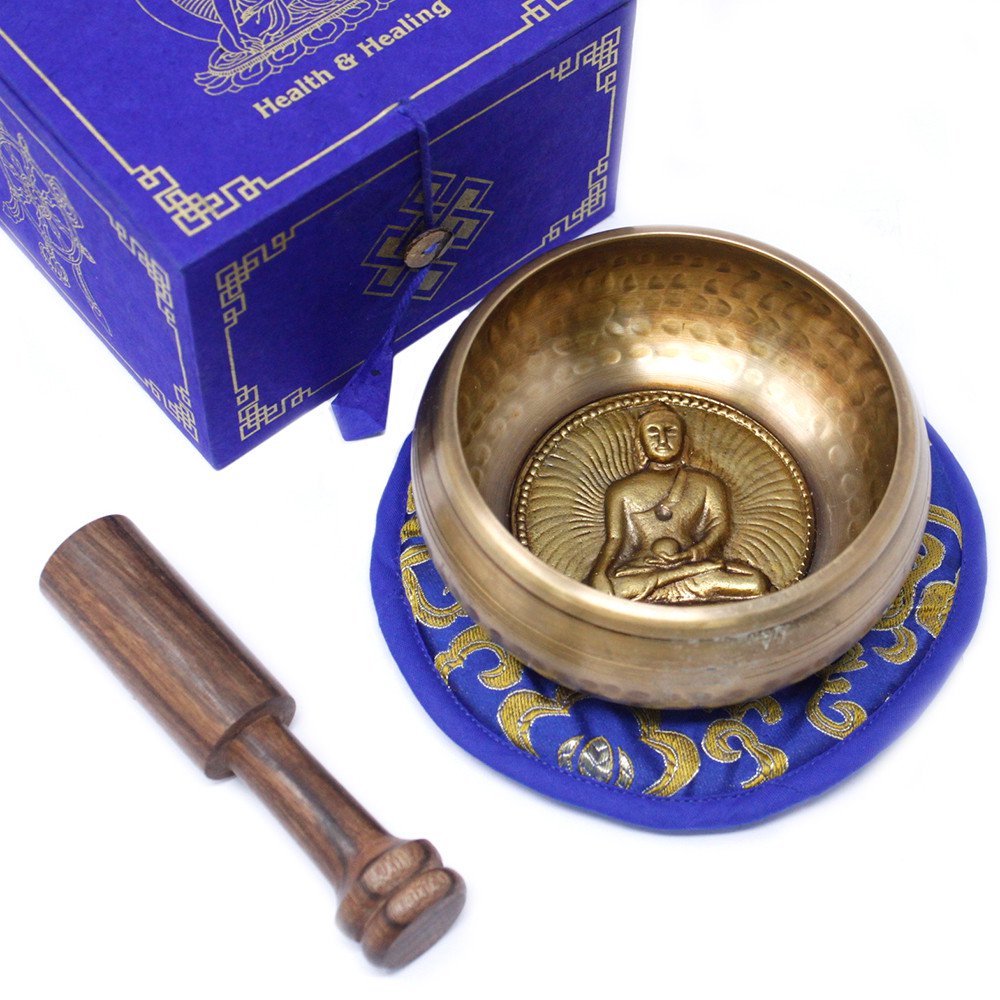 Medicine Buddha Singing Bowl Set - 10cm Singing Bowl Soul Inspired 